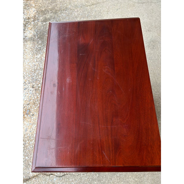 Brown Lexington Heirloom Bracket Foot 3 Drawer Mahogany Nightstand For Sale - Image 8 of 11