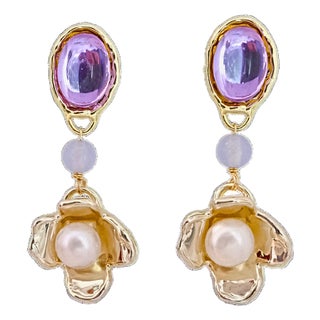 Lilac Earrings, A Pair For Sale