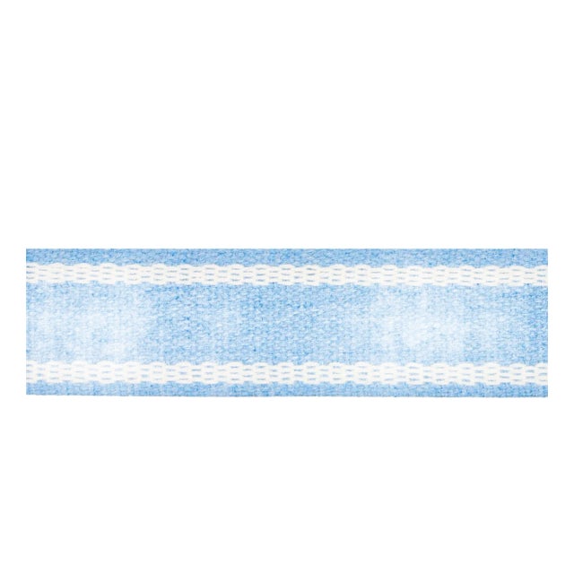 SAMPLE - Schumacher Sullivan Tape Narrow Indoor/Outdoor In Blue For Sale