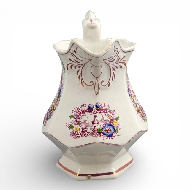 Late 18th Century Georgian Staffordshire Jug with Hand-Painted Oriental Motifs For Sale - Image 3 of 14