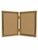 Metal Vintage Gold-Tone Metal Hinged Double Picture Frame With Glass, 5 X 7 For Sale - Image 7 of 7