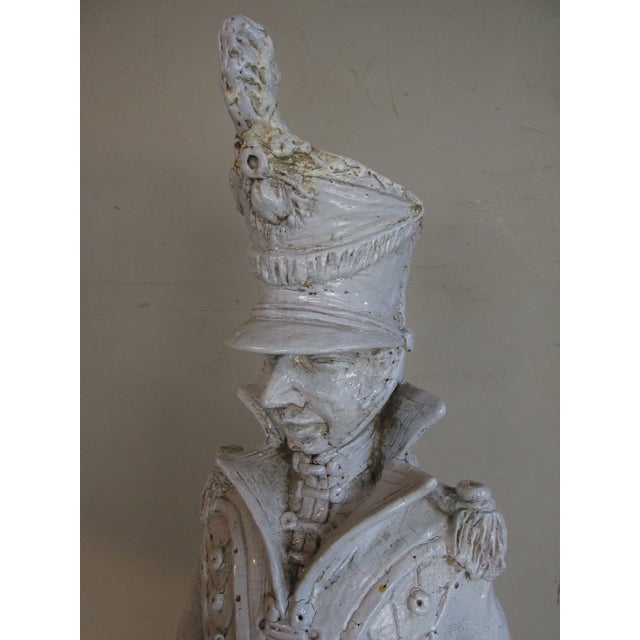 1970s Large Mid Century Italian Ceramic Grenadier Sculpture For Sale - Image 5 of 15