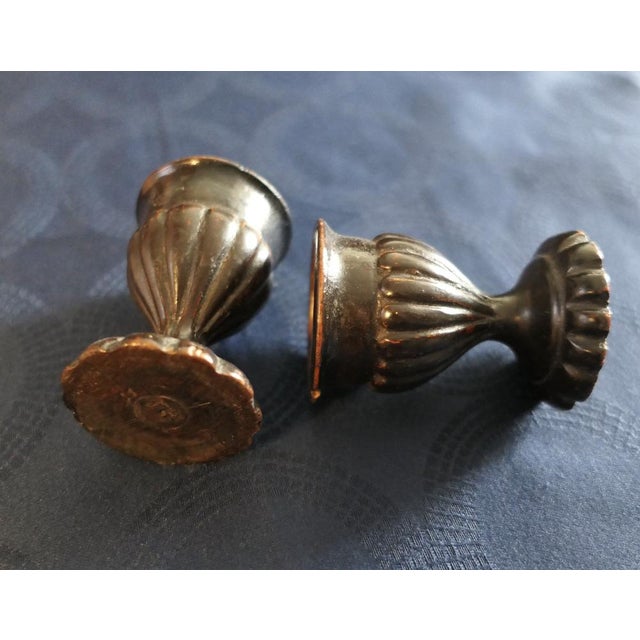 A Pair of 19th Century Treenwear Gothic Oak Eggcups A Very attractive hand made pair of Eggcups with fluted bowls and a...