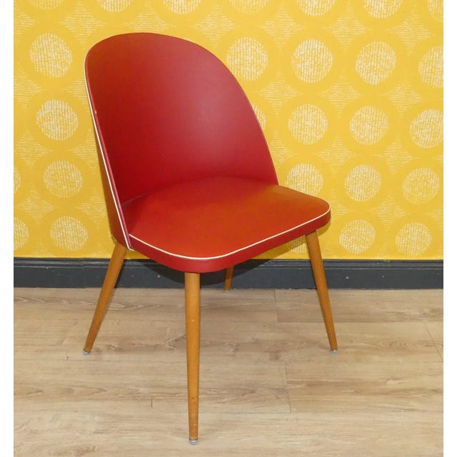 Red Cocktail Chair, 1950s For Sale - Image 12 of 12