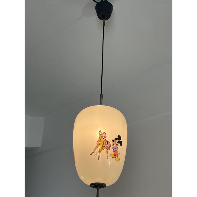Disney Pendant Lamp in Opaline Glass attributed to Doria Leuchten, 1960s For Sale - Image 4 of 18