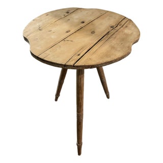 19th Century English Pine Cricket Table For Sale