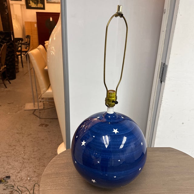 Late 20th Century Celestial Ceramic Globe Table Lamp For Sale - Image 9 of 12
