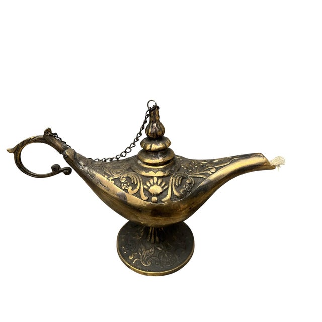 Rustic Genie Lamp with Chain Lid For Sale - Image 13 of 13