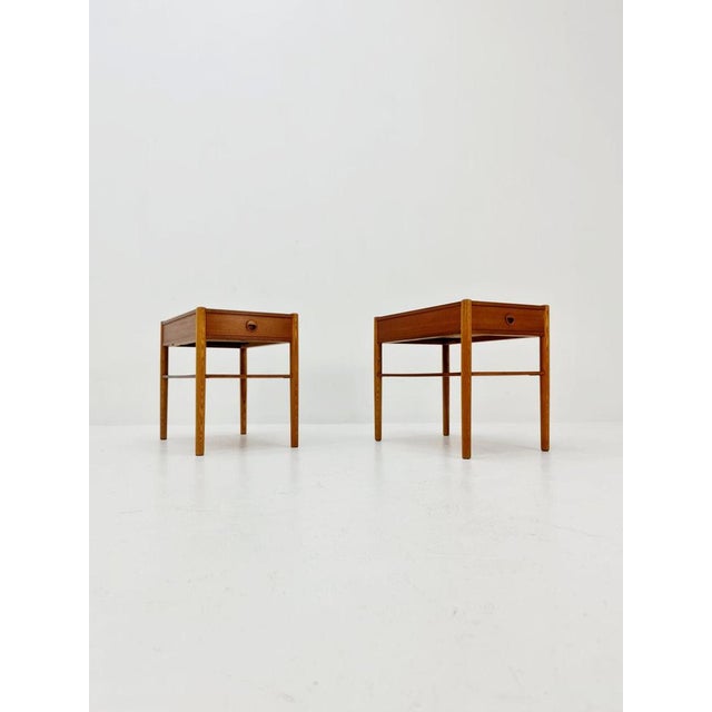 Mid-Century Danish Teak and Oak Bedside Tables, 1960s, Set of 2 For Sale - Image 12 of 12