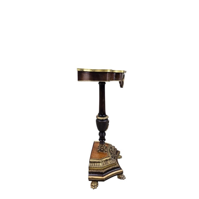 Mid 20th Century Vintage French Louis XV Style Walnut & Gilt Bronze Console Table For Sale - Image 5 of 10