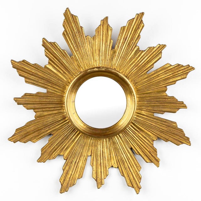 Hand carved Antique Giltwood Sunburst Mirror Anonymous Mid-20th century; Northern Europe Giltwood, glass Approximate size:...