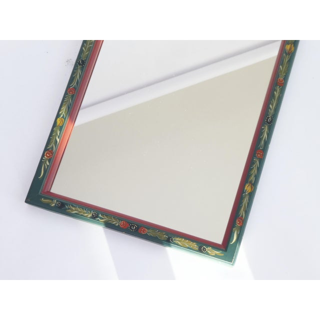Vintage Dutch Hand Painted Wall Mirror, 1930s For Sale - Image 9 of 11