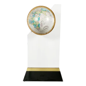 Vintage Postmodern World Globe on Acrylic Stand