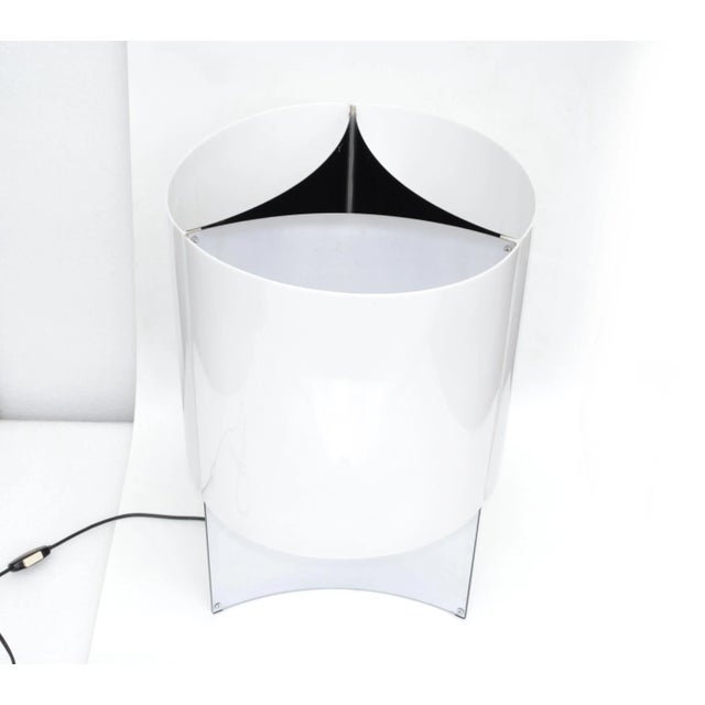 1965 Arteluce Large Chrome & Acrylic Table Lamp by Massimo Vignelli Italy For Sale - Image 9 of 13