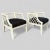 Grosfeld House Pair of 1940s Grosfeld House Vintage White Lacquered Lattice Work Lounge Chairs For Sale - Image 4 of 6