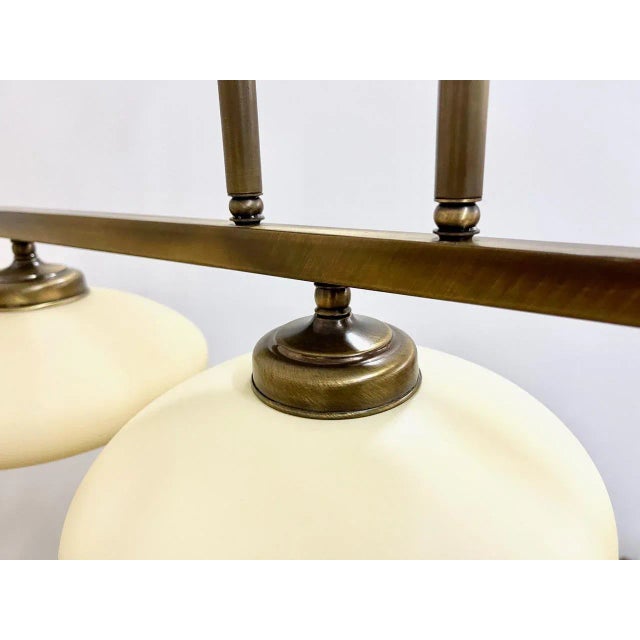 Polish Brass Strip Chandelier, 1990s For Sale - Image 12 of 13