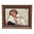 Early 20th Century Adolfo Belimbau Portrait of a Woman in a White Fox Stole, Antique Italian Oil on Canvas For Sale