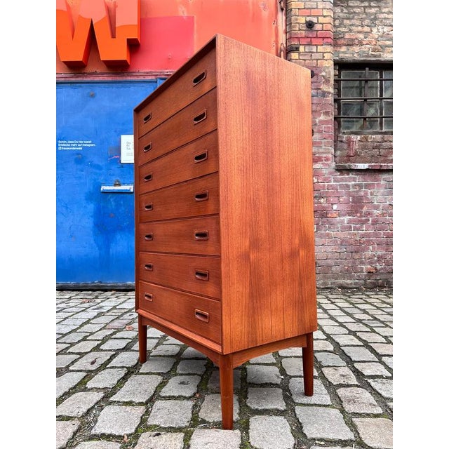 Teak Chest of 7 Drawers, Denmark For Sale - Image 6 of 11