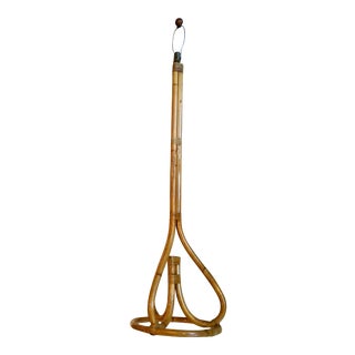 Vintage Louis Sognot Style Kane Kraft Manila Philippines Bamboo Floor Lamp For Sale