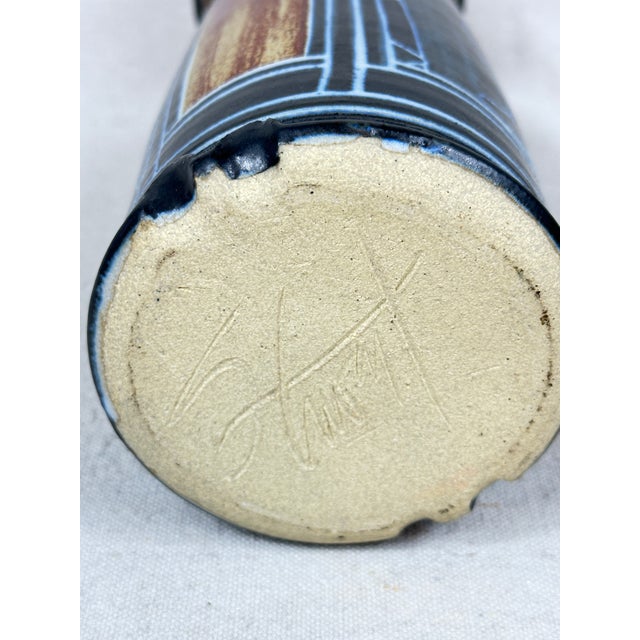 Black Vintage Art Vase For Sale - Image 8 of 9