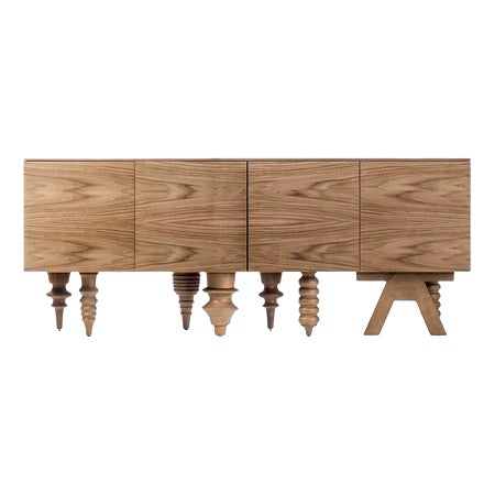 Multileg Walnut Sideboard by Jaime Hayon for BD Barcelona For Sale