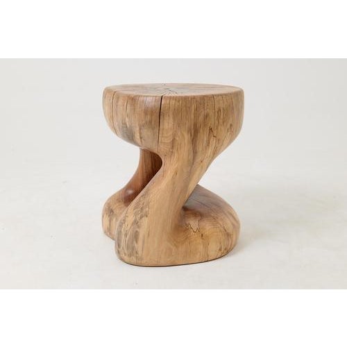 Sculptural Side Table in Walnut from Logniture For Sale - Image 12 of 16
