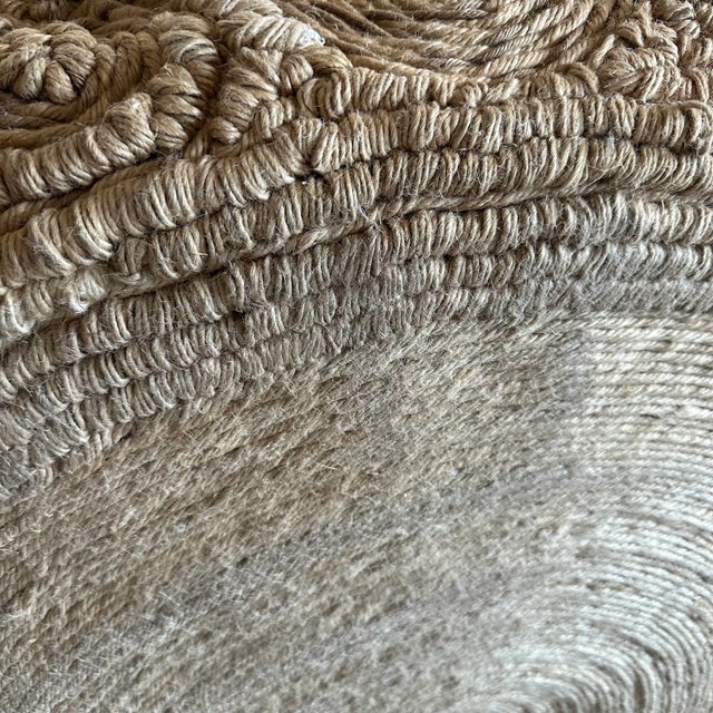 Vintage Hemp Ottoman For Sale - Image 9 of 12