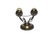 Art Nouveau Two-Armed Wall Lamp, Poland, 1970s For Sale - Image 6 of 18