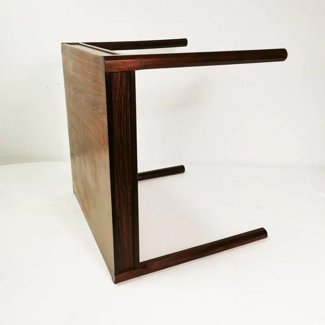 Small Square Rosewood Coffee Table, Denmark, 1960s For Sale - Image 10 of 12