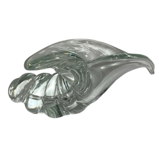 Mid-Century Modern 1970s Conch Shell Glass Sculpture by Licio Zanetti, Signed Venetian Murano Blown Glass For Sale - Image 3 of 7