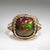3.9Ct Black Opal Ring With Earth Mined Diamonds Accents: Solid 14k Gold, 11mm For Sale - Image 4 of 8