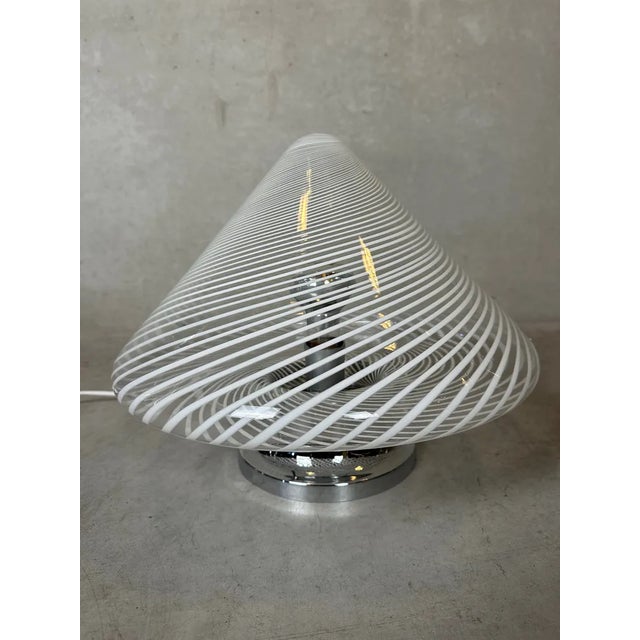 Vintage Murano Swirl Table Lamp For Sale - Image 9 of 9