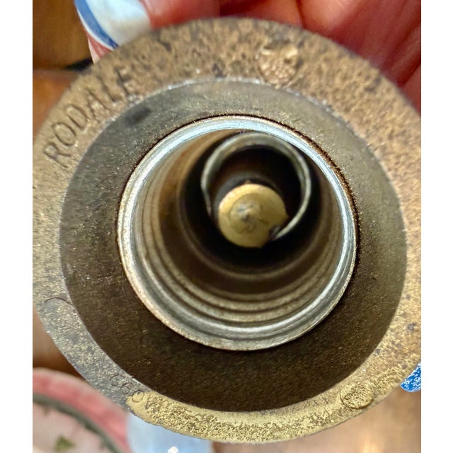1920s Spanish Revival Brass and Marble Bridge Lamp For Sale - Image 11 of 12