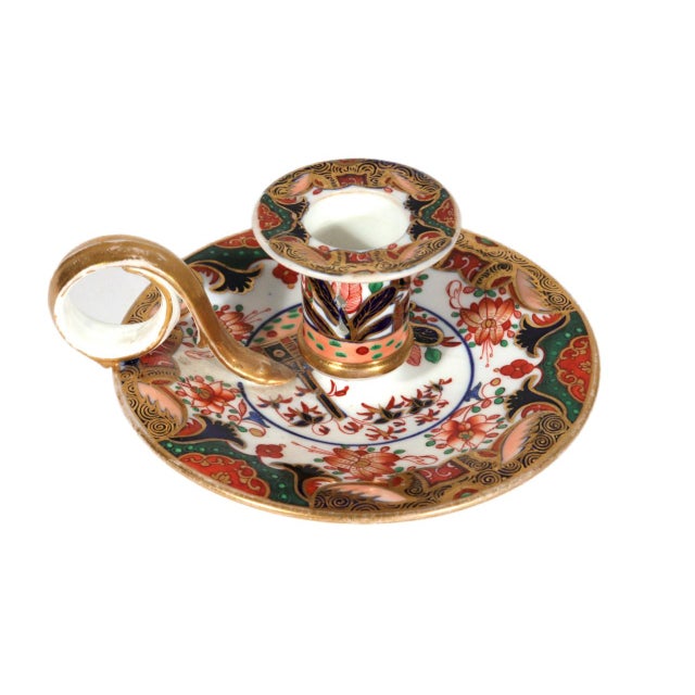 Traditional Spode Porcelain Pattern No. 967 Chamberstick For Sale - Image 3 of 10