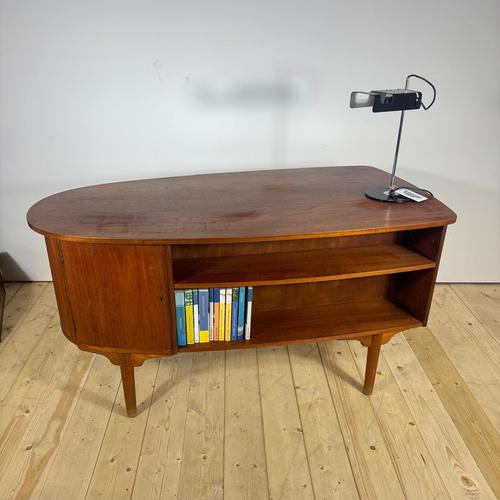 Vintage Teak Writing Desk by H.P. Hansen For Sale - Image 9 of 13
