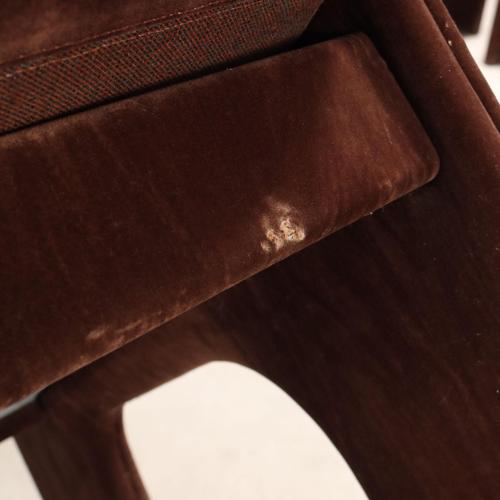 Vintage Armchairs in Fabric, Italy, 1970s, Set of 4 For Sale - Image 4 of 9