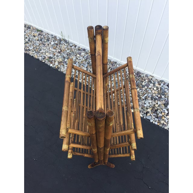 Vintage Bamboo Folding Book Rack Chairish