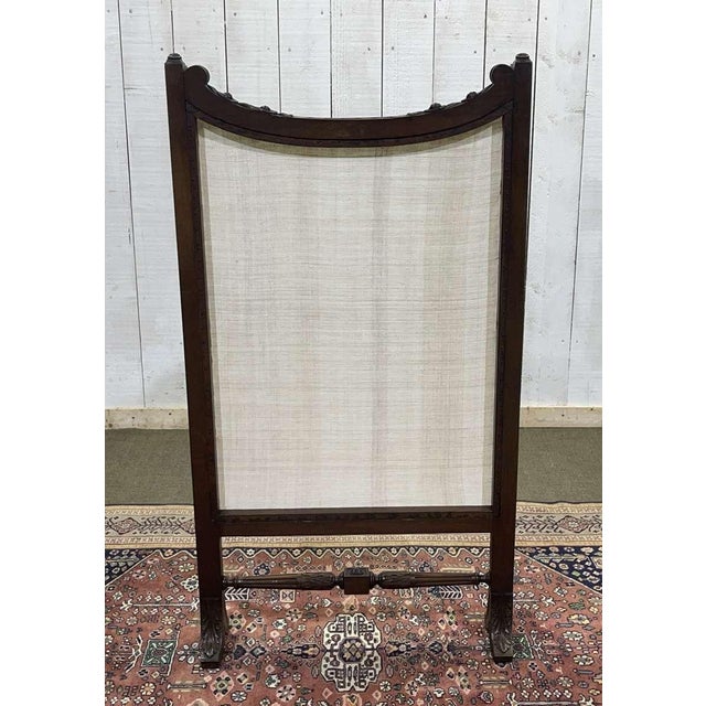 Walnut fireplace screen from the early 20th century - L=64cm H=1m16 D=17cm.