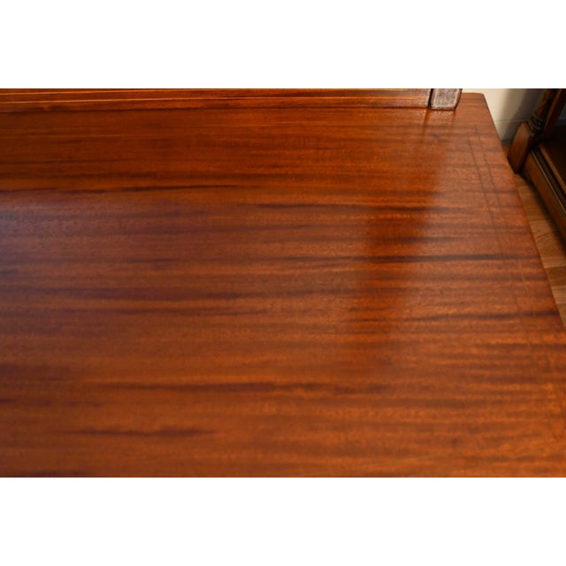 1900 - 1909 1900s English Hepplewhite Mahogany Inlaid Low & High Dressers With Mirrors Chests of Drawers For Sale - Image 5 of 18