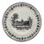 Antique Creil Neoclassical French Creamware Palais Des Beaux Arts Architecture Plate For Sale