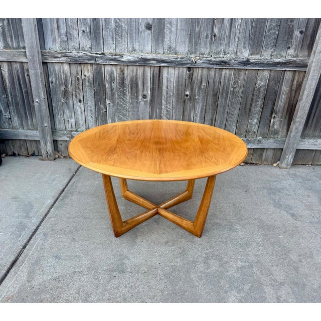 Vintage coffee table in walnut by Kondor Mobel-Perfektion of Germany, Danish Modern style table with walnut veneers on a...