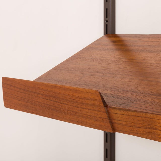Teak 3-Bay Wall Unit with Desk by Kai Kristiansen for FM Møbler, Denmark, 1960s For Sale - Image 16 of 18