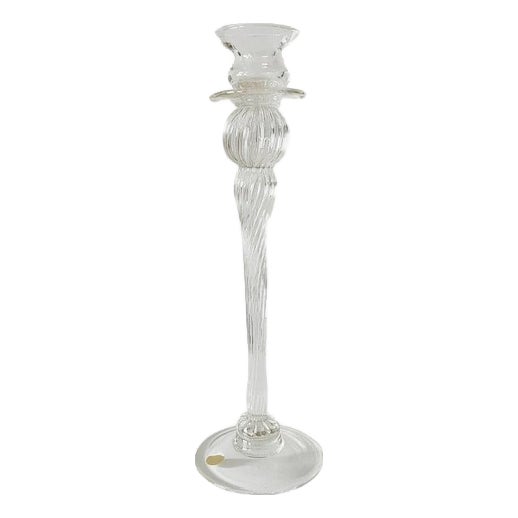 Mid-Century Murano Crystal Candlestick from Ardè, Italy, 1970s For Sale