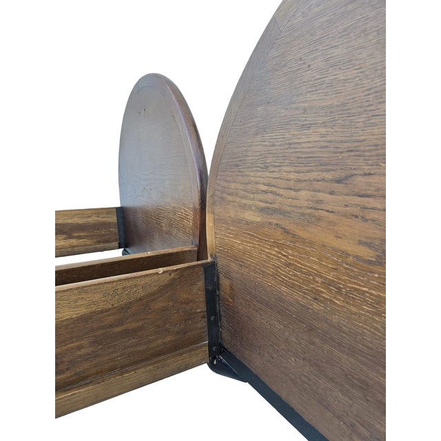 Black Amsterdamse School Oak Twin Beds by Willem Penaat for Metz & Co., Netherlands, 1920s, Set of 2 For Sale - Image 8 of 9
