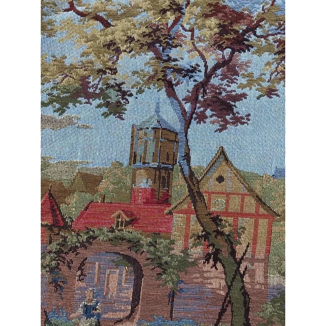 Vintage Aubusson Style Jacquard Tapestry For Sale - Image 6 of 9