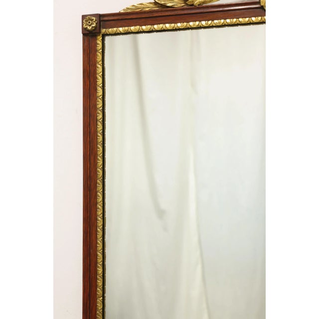 Neoclassical Vintage Mahogany Gilt Neoclassical Style Rectangular Wall Mirror For Sale - Image 3 of 9