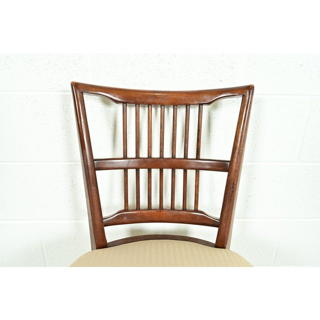 Paul McCobb Style Mid-Century Modern Spindle Back Side Chairs or Dining Chairs, Pair For Sale In South Bend - Image 6 of 12