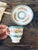 Vintage Crown Staffordshire Lyric Tunis Blue Fine Bone China – 6 Small Teacups & Saucers – 12 Piece Set – England For Sale - Image 10 of 12