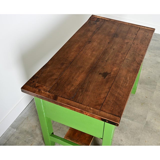 French 19th Century Beech & Painted Pine Work Table For Sale In Baton Rouge - Image 6 of 13