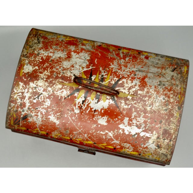Late 19th Century 19th-Century American Hand Painted Tole Box For Sale - Image 5 of 15